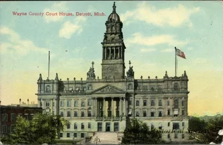 Postcard - Wayne County Court House, Detroit, Mich.