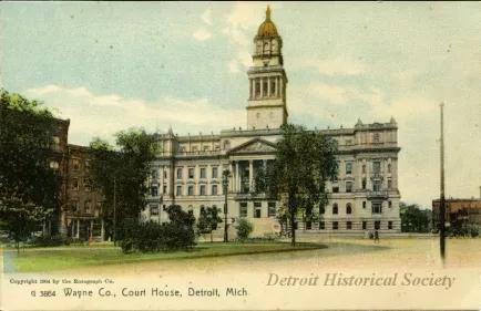 Postcard - Wayne Co. Court House, Detroit, Mich.