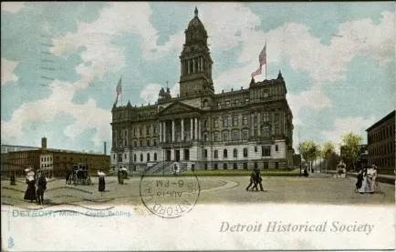 Postcard - Detroit, Mich. County Building.