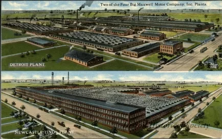 Postcard - Two of the Four Big Maxwell Motor Company Inc., Plants