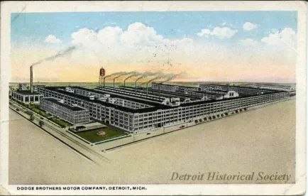 Postcard - Dodge Brothers Motor Company, Detroit Mich.