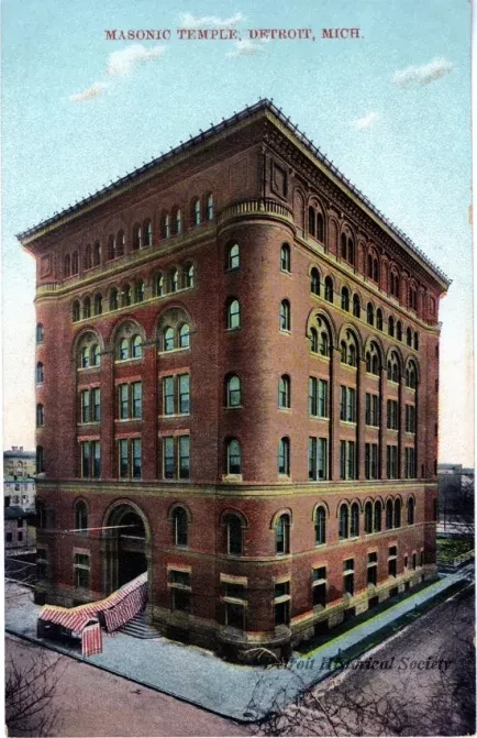 Postcard - Masonic Temple, Detroit, Mich.