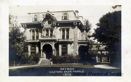Postcard - Detroit Eastern Star Temple 1909