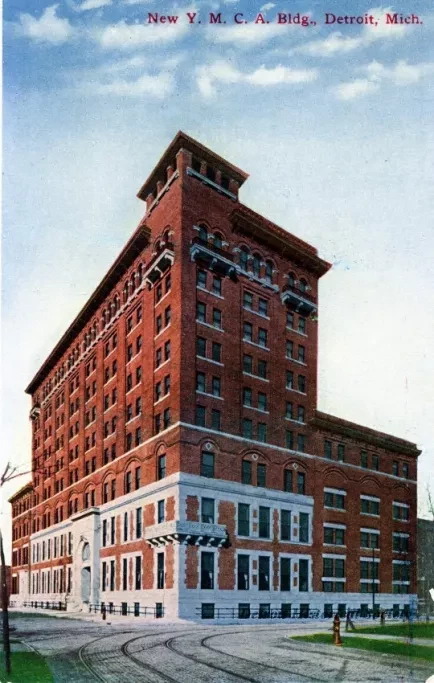 Postcard - New Y.M.C.A. Bldg., Detroit, Mich.