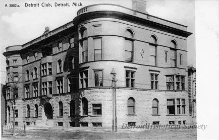 Postcard - Detroit Club, Detroit, Mich.