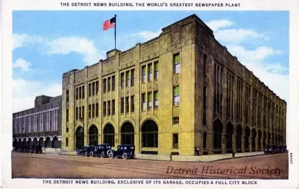 Postcard - The Detroit News Building, The World's Greatest Newspaper Plant