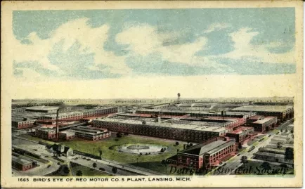 Postcard - Bird's Eye of REO Motor Co.s Plant Lansing Mich.