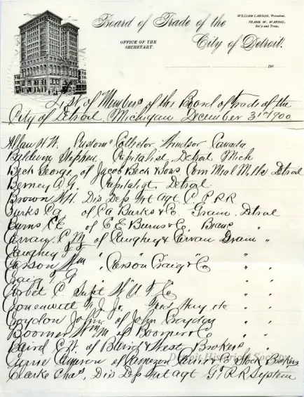 Roster - Board of Trade of the City of Detroit