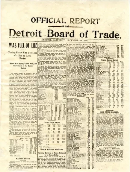 Newspaper - Official Report of the Detroit Board of Trade