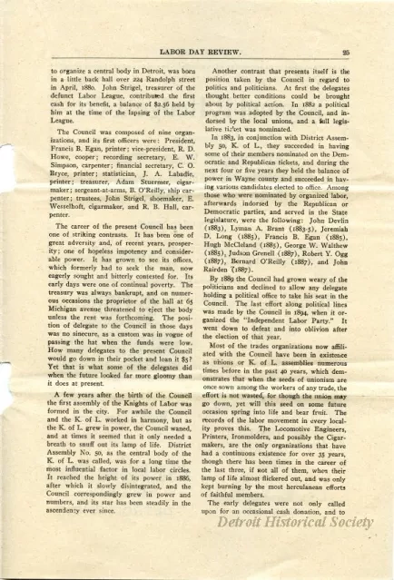 Magazine - The Council of Trades and Labor Unions and the Labor Movement of Detroit