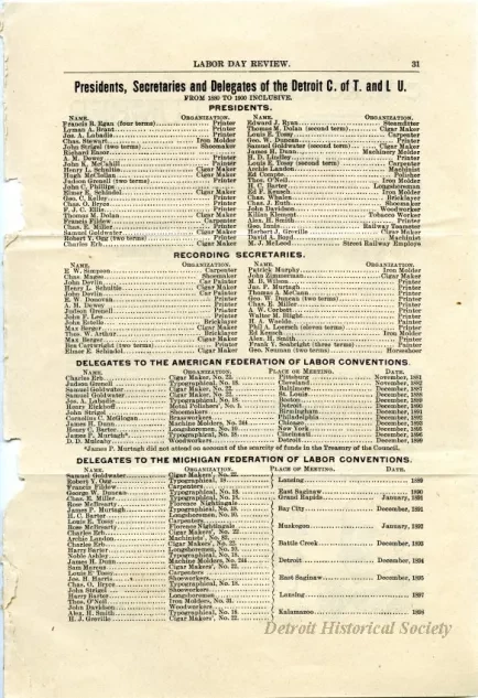 Magazine - The Council of Trades and Labor Unions and the Labor Movement of Detroit