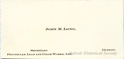 Card, Business - John R. Long