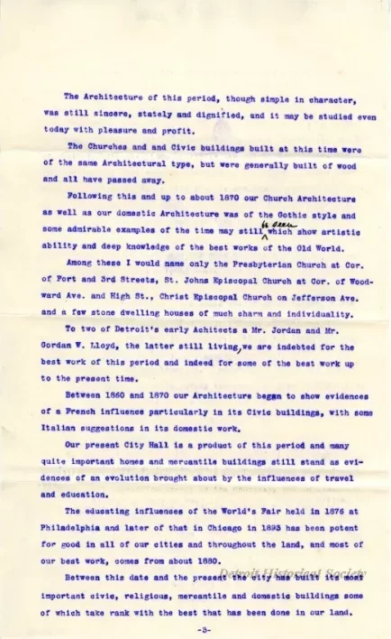Letter - Rise of Architecture in Detroit