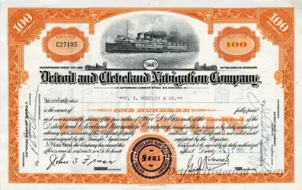 Certificate, Stock