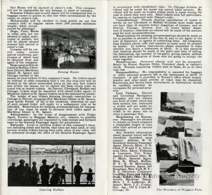 Brochure - D&C Lake Lines, Detroit, Cleveland, Buffalo, Niagara Falls, Mackinac Island, Chicago