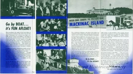 Booklet - Low-Cost All-Expense Great Lakes Cruises, Detroit to Niagara Falls, Mackinac Island, Harbor Springs, Georgian Bay