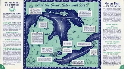 Booklet - D&C Lake Lines Low Cost All-Expense Romance Cruises to Mackinac Island, Harbor Springs, Georgian Bay