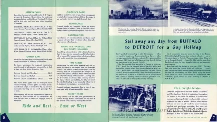 Booklet - D&C Lake Lines Low Cost All-Expense Romance Cruises to Mackinac Island, Harbor Springs, Georgian Bay