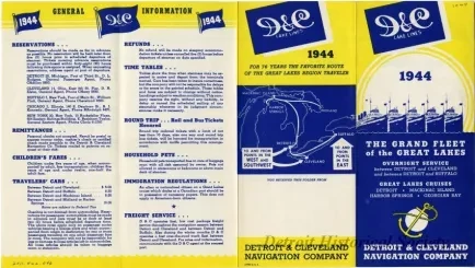 Brochure - D&C Lake Lines, 1944, The Grand Fleet of the Great Lakes