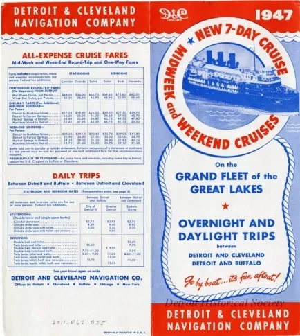 Brochure - New 7-Day Cruise, MidWeek & Weekend Cruises on the Grand Fleet of the Great Lakes