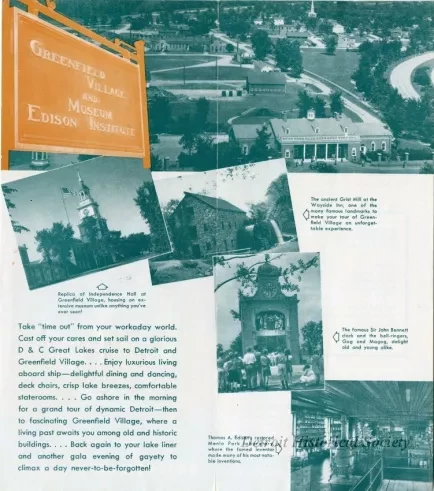 Brochure - 1947 All-Expense Cruise to Detroit - Greenfield Village