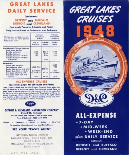 Brochure - Great Lakes Cruises 1948