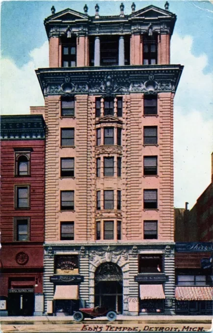 Postcard - Elk's Temple, Detroit, Mich. - The Elk's Temple