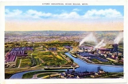 Postcard - Ford Industries, River Rouge, Mich. - Ford Industries, River Rouge, Mich.