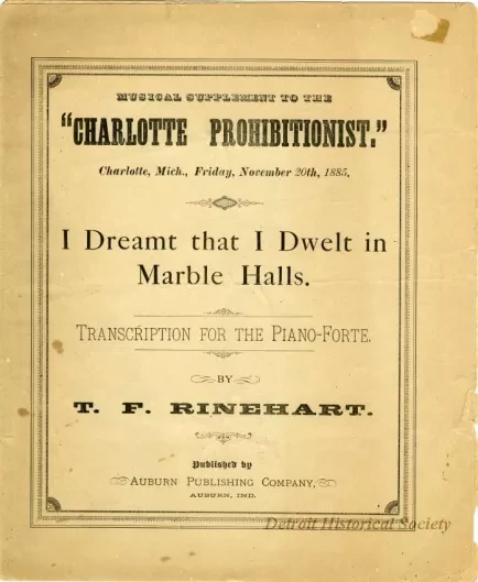 Music, Sheet - I Dreamt that I Dwelt in Marble Halls