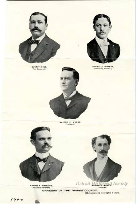 Picture - Officers of the Trades Council [Detroit]
