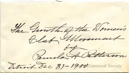 Envelope - The Growth of the Women's Club Movement