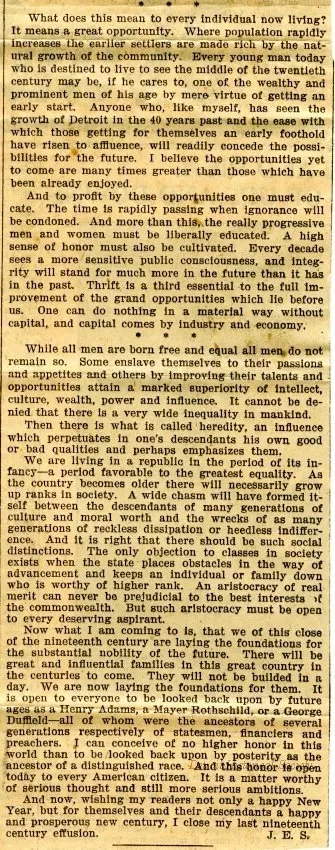 Newspaper - The Twentieth Century - Some Reflections Upon Its Incoming.