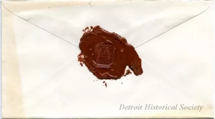 Envelope - Recollections of Practice of Medicine in Detroit