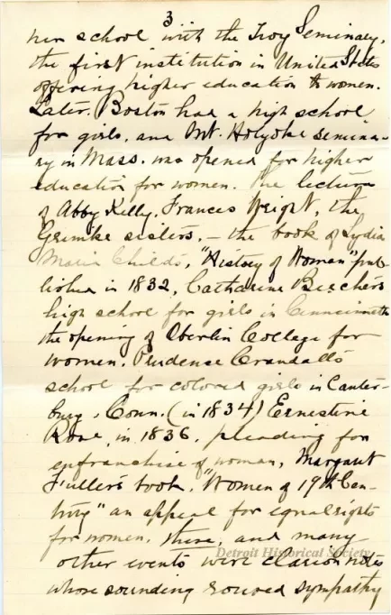 Letter - Woman's Suffrage - Retrospect and Prophecy