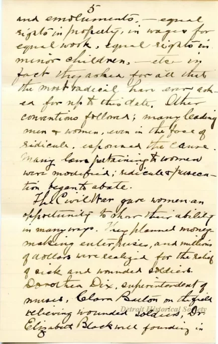 Letter - Woman's Suffrage - Retrospect and Prophecy