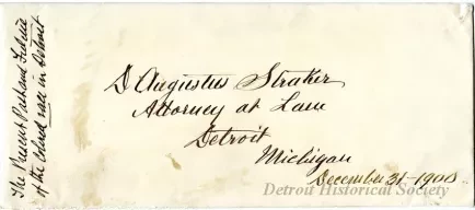 Envelope - The Present, Past and Future of the Colored Race in Detroit