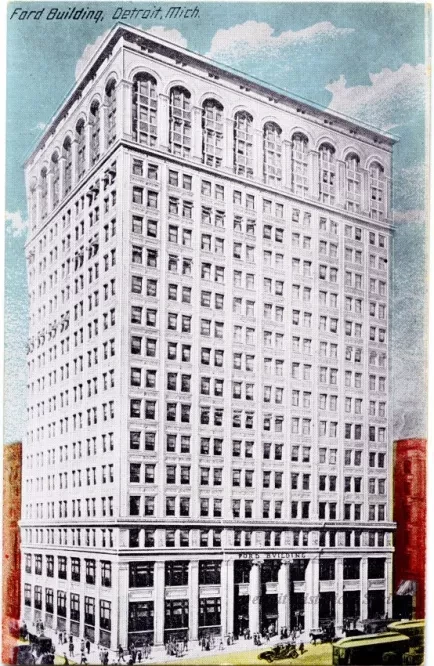 Postcard - Ford Building, Detroit, Mich.
