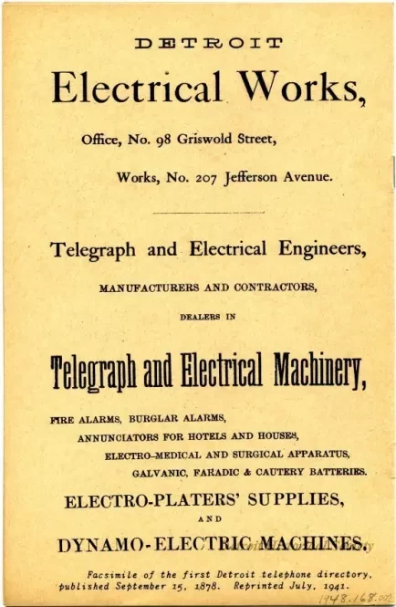 Directory, Telephone - The Speaking Telephone!
List of Subscribers connected with the Central Office System