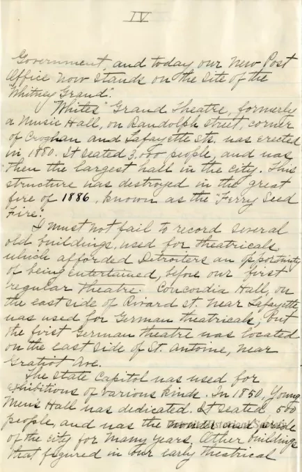 Letter - The Stage in Detroit