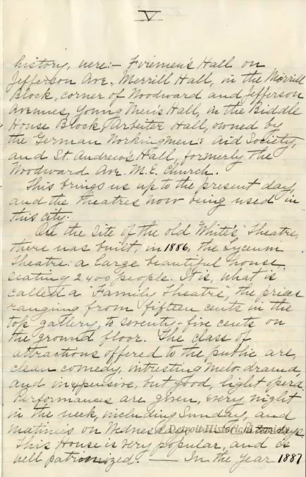 Letter - The Stage in Detroit