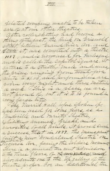 Letter - The Stage in Detroit