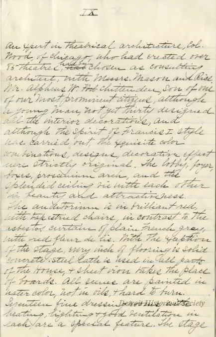 Letter - The Stage in Detroit