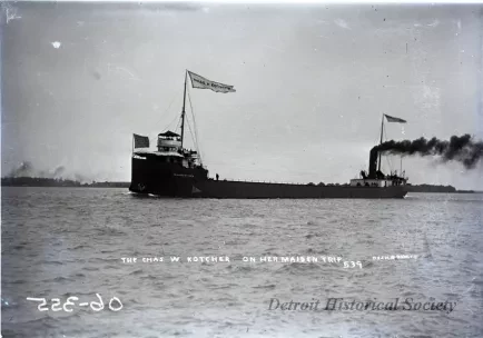 Negative, Glass-plate - The CHAS. W. KOTCHER on Her Maiden Trip