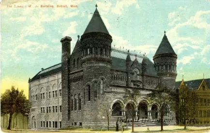 Postcard - The Museum of Art Building, Detroit, Mich.