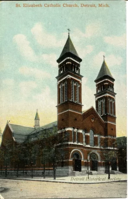 Postcard - St. Elizabeth Catholic Church, Detroit, Mich.
