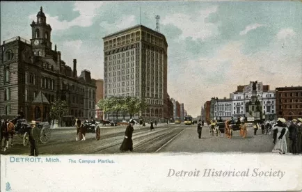 Postcard - The Campus Martius, Detroit, Mich.