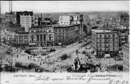 Postcard - Campus Martius, Detroit, Mich.