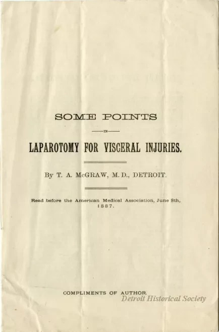 Booklet - Some Points in Laparotomy for Visceral Injuries