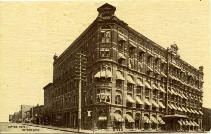 Postcard - Wayne Hotel, Detroit, Mich.