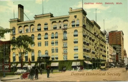 Postcard - Cadillac Hotel, Detroit, Mich.